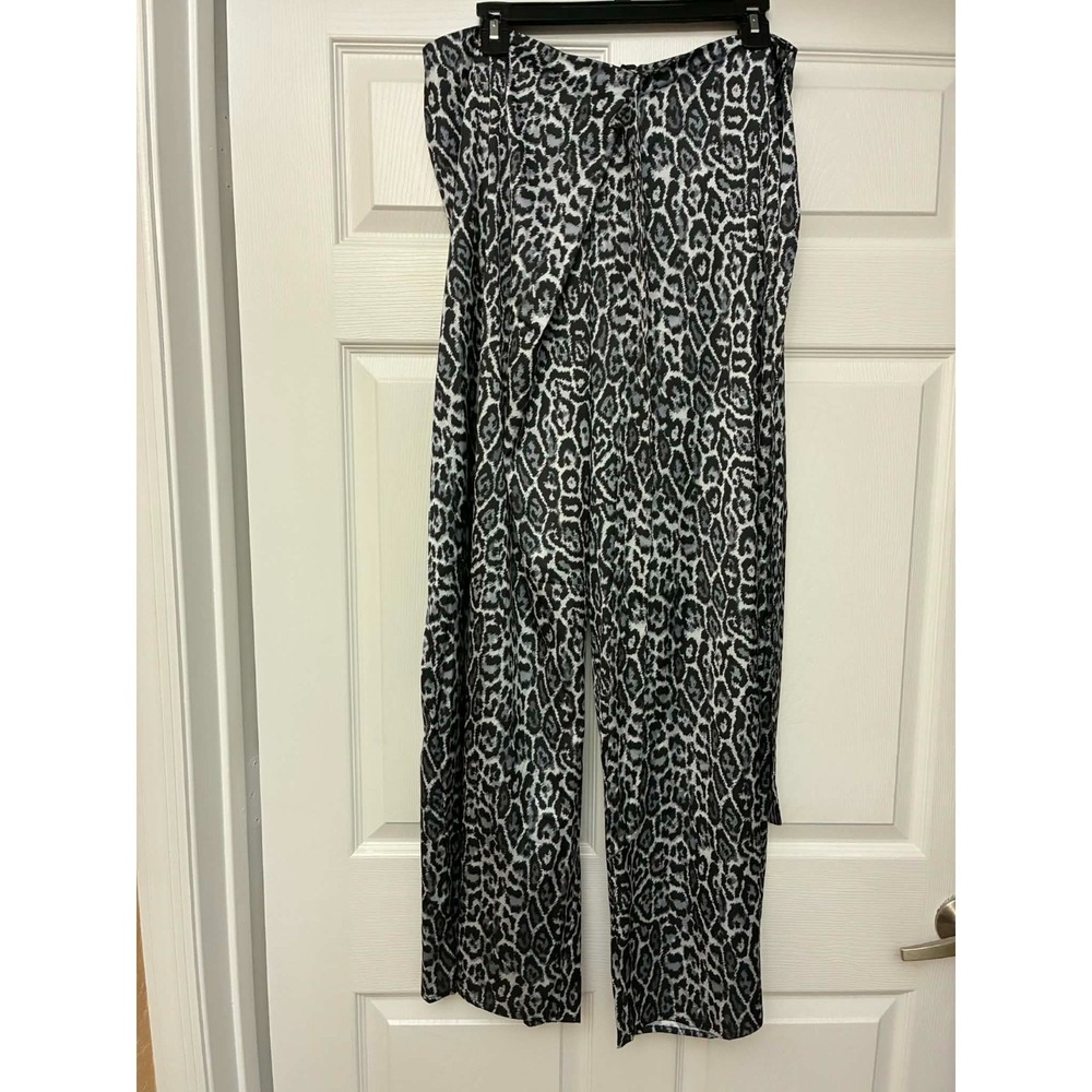 VENUS Animal Print‎ Strapless Wide Leg Jumpsuit Women's Size 14 Stretch